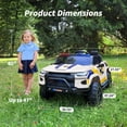 thumbnail image 3 of Hikiddo 24V 10Ah Ride on Toy Truck, 4WD 2 Seater Kids Electric Cars for Girl Boy w/ Remote, 4x200W Motor - White, 3 of 10