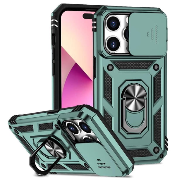 Estuche GANGXUN para iPhone 14 Pro, soporte giratorio 360°, estilo mecánico y magnético