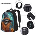 thumbnail image 3 of Pofeuu Cartoon Pumpkin Skull Print Backpack Travel Backpacks With Lunch Bag Pencil Bag Set 3 pcs Set Cartoon Backpack, 3 of 7