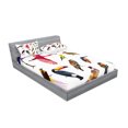 thumbnail image 2 of Ambesonne Colorful Fitted Sheet & Pillow Sham Set, Bird Set Poly Design, Queen, Multicolor, 2 of 2