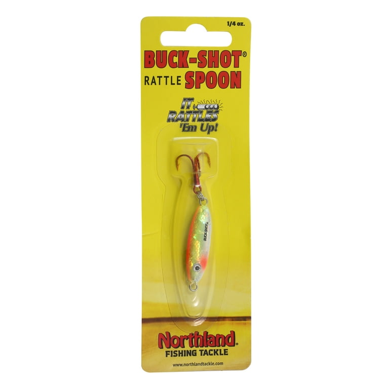 Northland Tackle Buck Shot Rattle Spoon, Freshwater, Super-Glo