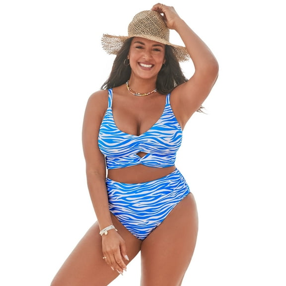 Swimsuits for All Cut Out Longline Bikini Set