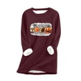 thumbnail image 2 of Hauts Mignons Mode Décontractée pour Femmes Blouses & Chemises à Manches Longues Col Rond Chemises d'Entraînement pour Femmes en Liquidation, 2 of 3