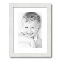 ArtToFrames 12x16 Matted Picture Frame with 8x12 Single Mat Photo Opening Framed in 1.25 Satin White Frame and 2 Crisp Mat (FWM-3966-12x16)