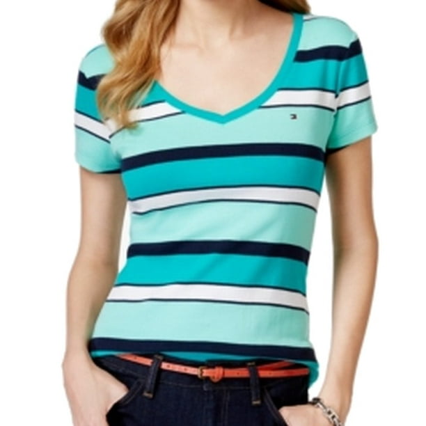Tommy Hilfiger Tommy Hilfiger NEW Green Womens Size Large L VNeck