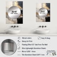 thumbnail image 4 of Designart "Gold Pottery In Gray Minimalism I" Abstract Spirals Mirror Wall Decor - Modern Grey Abstract Large Mirror For Wall Art Decor - 32" x 24" Inch, 4 of 5