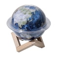 thumbnail image 4 of Humidificador de aire purificador Planet Humidificadores Lámpara con soporte de madera Ambiente silencioso Tierra, 4 of 9