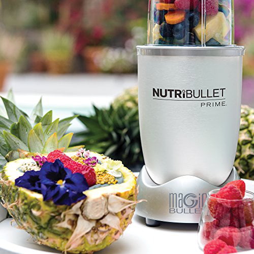 NutriBullet PRIME 12-Piece High-Speed Blender/Mixer System include  Stainless Steel Cup, Silver 320z (Used) 