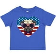 thumbnail image 3 of Inktastic Pug Dog Patriotic US Flag Heart Boys or Girls Toddler T-Shirt, 3 of 5