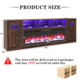 thumbnail image 2 of Blotout 95" Fireplace TV Stand for TVs up to 100" with 60" Electric Fireplace, Large Farmhous Media Entertainment Center w/LED Lights/Power Outlets & Barn Doors Storage Cabinet for Living Room,Brown, 2 of 9
