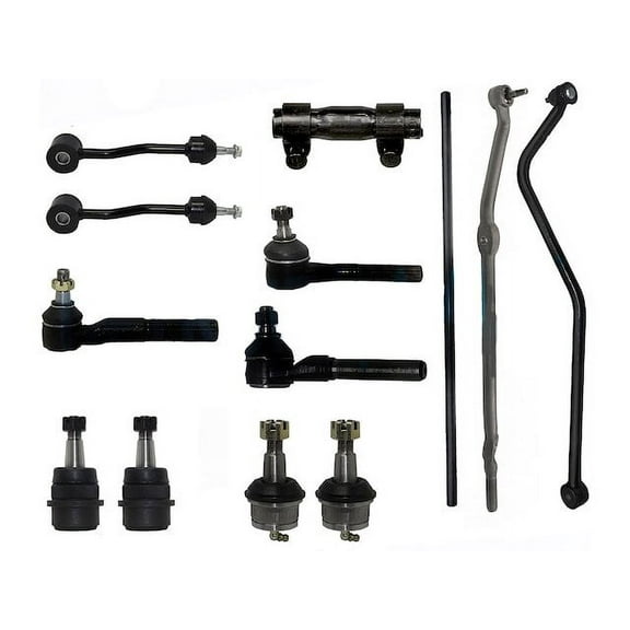Front Ball Joint Sway Bar Link Tie Rod End Kit - Compatible with 1997 - 2006 Jeep Wrangler 1998 1999 2000 2001 2002 2003 2004 2005