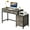 Gray, variant on Spaco 5-Drawer Computer Desk, Study Writing Table with Reversible Drawer Cabinet, Desk for Indoor as Home, Office, Black