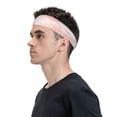 thumbnail image 2 of Balery Pink Marble Sports Headbands for Men,Moisture Wicking Workout Headband, Sweatband Headbands for Running,Cycling,Football, 2 of 9