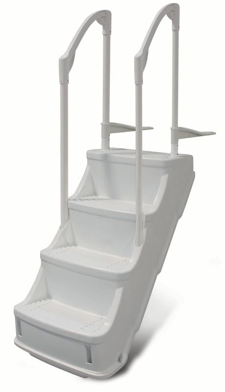 Adjustable Above Ground In-Pool Ladder w/ Non-slip Molded Steps BESTSELLER 