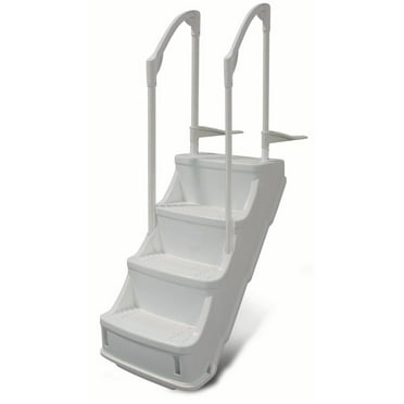 Blue Torrent Antigua Step Ladder with Handrails for Above Ground 