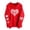 #266-Red, variant on Craaazy Women's Heart Print Graphic Long Sleeve Hooded Sweatshirts with Pockets Gifts