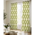 thumbnail image 5 of Sage Green Floral Sheer Curtains 84 Inch Length 2 Panels Set for Living Room/Bedroom, Spring Flowers Modern Abstract Art Farmhouse Kitchen Curtains Grommet Curtains Window Treatments 42"x84"x2, 5 of 7