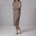 thumbnail image 2 of Women's Winter Maxi Sweater Dress Oversize Long Sleeve Knit Pullover Chunky Bell Loose, 2 of 5