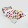 thumbnail image 3 of Ambesonne Cartoon Bedding Set 3 Pcs, Colorful Aquarium Fishes, Twin XL, Multicolor, 3 of 3
