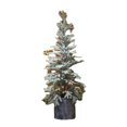thumbnail image 1 of Flocking artificial Christmas tree, desktop cedar Christmas tree, indoor Christmas decorations, 1 of 5