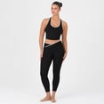 thumbnail image 4 of YITTY Active Women's UltraLuxe Built-in Bra Tank Top with Contrast Binding, Athleisure, 4-Way-Stretch, Iconic Black/True White, S, 4 of 7