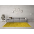 thumbnail image 3 of Ahgly Company Indoor Square Oriental Yellow Industrial Area Rugs, 3' Square, 3 of 4
