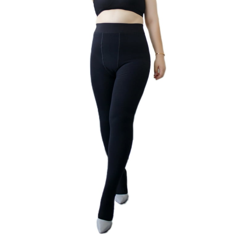 Glonme Solid Color Leggings Woemen Thicken Plush Winter Warm