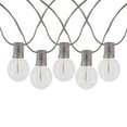 thumbnail image 6 of Novelty Lights 25 Feet Warm White LED G40 Globe Plastic Shatterproof Outdoor Patio String Lights, Brown Wire, 6 of 7