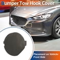 thumbnail image 2 of Tapa de gancho de remolque del parachoques delantero derecho de Unique Bargains en color marrón, compatible con Mazda 6 Atenza 2020-2022 No.GW6T50A11AA, 2 of 6