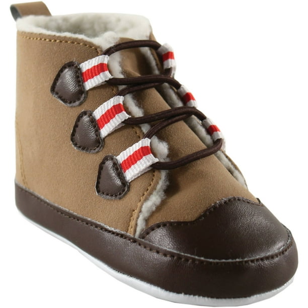 Luvable Friends Newborn Baby Boys Faux Suede Hiking Boots Walmart