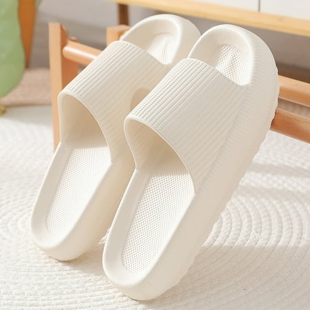 

Cloud Slippers for Women and Men Pillow Slippers Thicken Sole Cloud Double Buckle Sandals Super Comfy Soft Foam Slides Non Slip Shower Bathroom Slides Flip Flops for Indoor and Outdoor