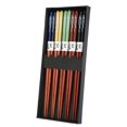 thumbnail image 4 of Palillos de madera, 5 par/set, palillos duraderos lavables, regalo, palillos de madera, rendimiento confiable, 4 of 8