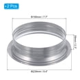 thumbnail image 2 of Uxcell 8 Inch Duct Connector Flange Straight Pipe Flange Round Ventilation Duct, 2 Pcs, 2 of 5