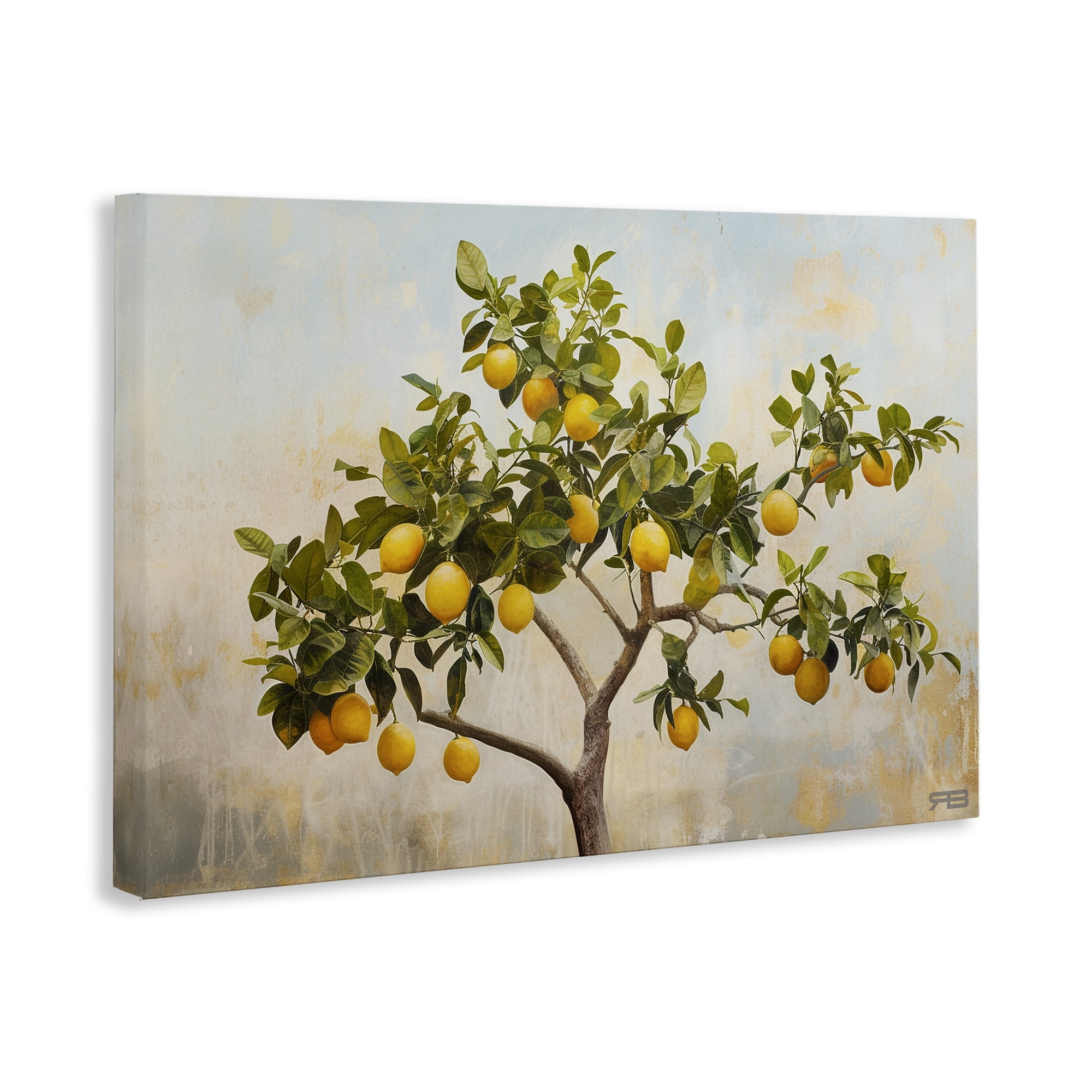 Stupell Industries Lemon Tree Branches Food & Beverage Painting Wrapped Canvas Art Print Wall Art, 30 x 20