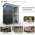 thumbnail image 3 of Aoxun 5' x 3' Outdoor Metal Storage Shed, with Door, Tool Storage Shed for Backyard, Patio, Lawn, 3 of 8