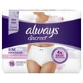 Always Discreet for Sensitive Skin Underwear, Maximum Absorbency, 16 CT