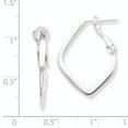 thumbnail image 2 of Sterling Silver Omega Back Earrings QE3740, 2 of 2