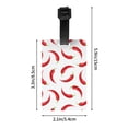 thumbnail image 4 of Luggage Tags for Suitcases, Chili Pepper Leather Bag Luggage Tags ID Label Tags Privacy Protection Travel Bag Labels, 4 of 6