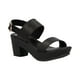 thumbnail image 2 of Zapatillas Casuales Bajas Playa Caribe Negras Tacón Bloque 22, 2 of 5