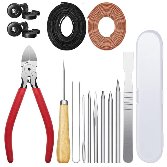 16x/Set Glove Relacing Kits for Baseball Softball Mitts Repair Baseball Glove Care Kits Threader Glove Lacing Tool