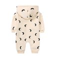 thumbnail image 3 of WeeBloom Unisex Baby Clothes Winter Coats Boy Girl Zipper Warm Hooded Romper Long Sleeve Fall Outfit,Beige 0-3 Months, 3 of 8