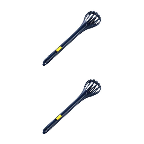 Advancent Batidor de huevos multifuncional Batidor de cocina manual de mango largo Mezclador de pinzas para alimentos Azul oscuro 2Conjunto