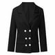 thumbnail image 4 of Mujeres Casual Sólido Turn-Down Collar Sólido Manga Larga Bolsillos Abrigo de Cuero Top Odeerbi  ODB-6, 4 of 5