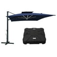thumbnail image 4 of Mondawe 10x13FT Heavy Duty Cantilever Patio Umbrella w/LED Lights,Hanging Offset Outdoor Sun Shade Umbrella,Base Included,Navy Blue, 4 of 12