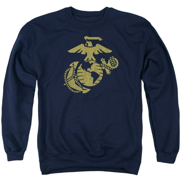 Us Marine Corps - Gold Emblem - Crewneck Sweatshirt - Large