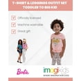 thumbnail image 3 of Conjunto de ropa para niñas pequeñas, camiseta y leggings de Barbie, color rosa 6, 3 of 6