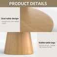 thumbnail image 5 of MAYEERTY Modern 72*37*30" Oval Natural Wood Dining Table, Seats 6, for Contemporary Dining Spaces, 5 of 8