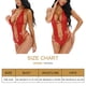thumbnail image 4 of Body de encaje sexy para mujer, lencería, cuello en V profundo, perspectiva, ropa interior, regalo, rojo Vogacara XX000200-02, 4 of 7