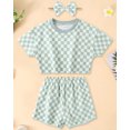 thumbnail image 5 of WESIDOM Toddler Girl Clothes Baby Girls Outfits 6M-5T Summer Floral Print Shirt+Shorts+Headband 3pcs Baby Clothing, 5 of 6