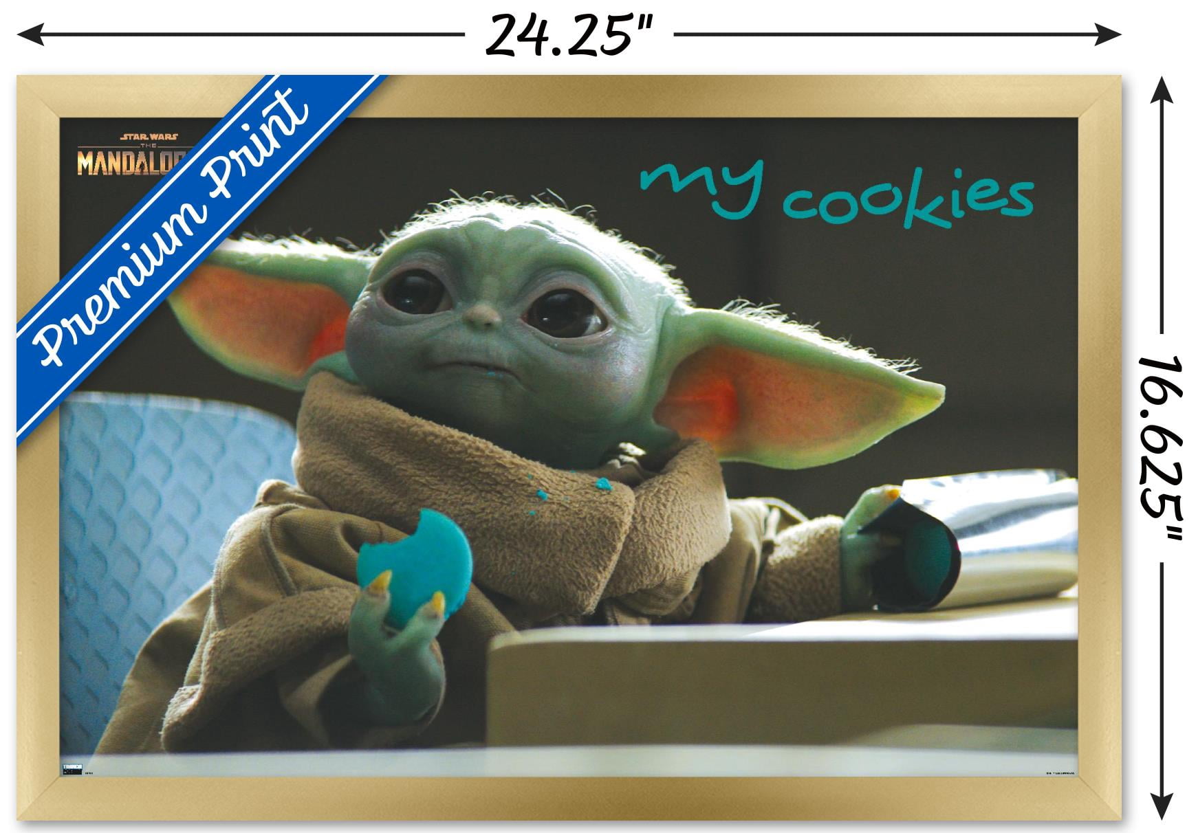 Star Wars: The Mandalorian Season 2 - The Child Cookies Wall Poster, 14.725" x 22.375", Framed